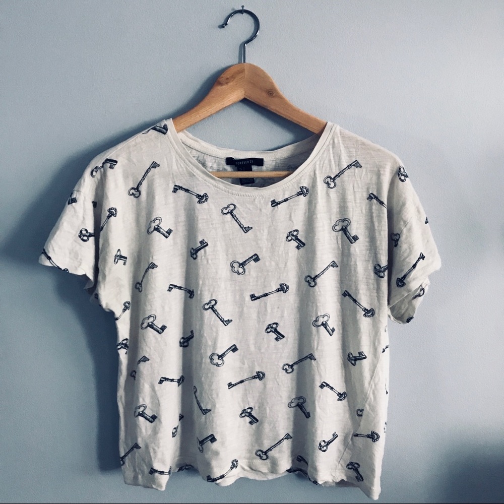 Key print t-shirt
